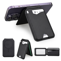 Yuzhou Ultra Mince Portable Portefeuille Téléphone Béquille Smartphone Portefeuille Magnétique Avec Miroir Support Magnétique Titulaire De La Carte