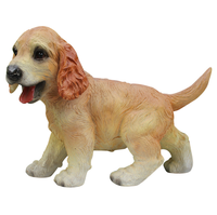 Figurine de jardin en résine écologique, adorable chien Cocker Spaniel jaune, motif personnalisable, objet de collection