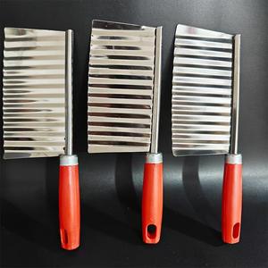 Coupe-légumes multifonctionnel pour la cuisine, coupe-pommes de terre ondulées, coupe-légumes en bandes en acier inoxydable, couteau à frites et à pommes de terre. - Product Image 5