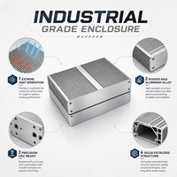 Kotak Proyek Elektronik Mini PC, Casing Kustom CNC Aluminium Ekstrusi, Desktop Mini ITX, Set Top Aluminium, Casing Mini PC Aluminium