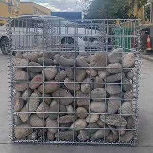Panier gabion carré en fil de fer galvanisé, panier en treillis soudé, cage à pierres pour mur de soutènement, fourni directement par l'usine - Product Image 3