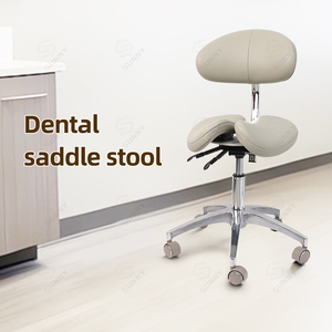 Hot Selling Dental Equipment Moveable Dentist Chair Medical Ergonomic Adjustable <b>Saddle</b> Seat <b>Stool</b> with Wheels - Product Image 1