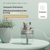 Nouvel Humidificateur Mignon pour Animaux de Compagnie - Mini Diffuseur d'Arômes Hydratant de Taille Domestique - Humidificateur d'Air USB Créatif en Forme de Chat pour Plastique
