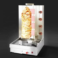 Machine commerciale de Shawarma de charbon de bois Machine de 4 brûleurs Mini Shawarma Machine automatique de Shawarma