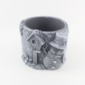 <span class=keywords><strong>Vaso</strong></span> da Giardino in <span class=keywords><strong>Cemento</strong></span> <span class=keywords><strong>Grigio</strong></span>, Design Minimalista Natalizio, <span class=keywords><strong>Vaso</strong></span> per Fiori e Bonsai - Product Image 3