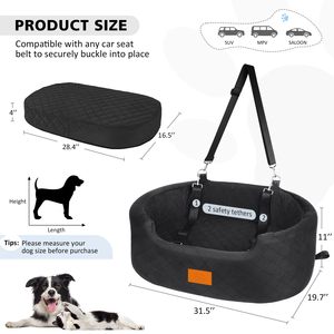 Luxuriöser Multifunktionaler Hunde-Autositz Waschbar Outdoor-Reise Komfortables Warmes Dickes Bett für Katzen Sicherheit Zuerst Hund - Product Image 1