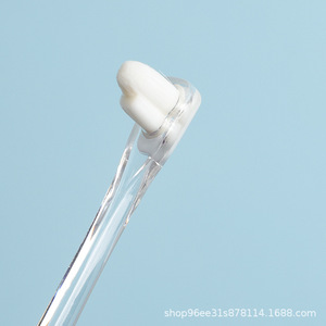 Pet Toothbrush Transparent Single Tuft Soft Bristles Pointed Head For Small Animals Pet Grooming - Product Image 2