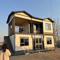Projet de conception de villa de style européen à deux étages en acier léger de luxe Construction temporaire résidentielle de camping