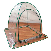 Serre d'hiver personnalisée à motif uni pour jardin extérieur, protection des plantes, coupe-vent, en polyester, avec fermeture éclair, forme triangulaire
