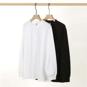 เสื้อยืดสตรีทแวร์ทรงโอเวอร์ไซส์ แขนยาว คอกลม ผ้าฝ้าย 100% หนัก 240GSM รุ่นคัสตอม สำหรับฤดูใบไม้ร่วง สไตล์มินิมอล ยูนิเซ็กส์ เป็นมิตรต่อสิ่งแวดล้อม - Product Image 3