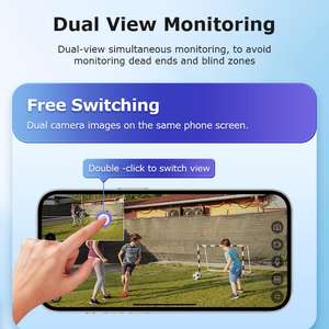 6MP AOV CCTV Security <b>Camera</b> 4G Night Vision Outdoor Use Solar Battery Powered Full Color Human Motion Tracking Alarm - Product Image 5