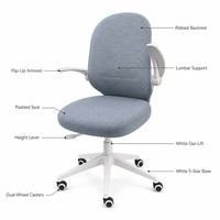 Chaise de bureau ergonomique confortable pour longues sessions de travail, réglable en hauteur, pivotante, en maille, pour ordinateur