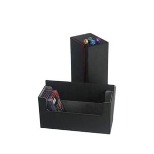 Boîtes de rangement pour cartes de jeu en cuir PU microfibre de haute qualité, capacité 200 cartes, pour Yugioh, Commander, Tarot, personnalisables - Product Image 3