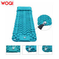 WOQI Matelas pneumatique compact et léger en nylon Ripstop de qualité camping résistant aux intempéries pour la randonnée-Airpad