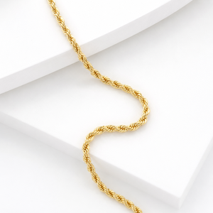 Wholesale Non Tarnish Waterproof 14k 18k Gold Plated 2.5mm 5mm 8mm Twisted Thick <b>Rope</b> <b>Chain</b> Necklace <b>Chain</b> Men - Product Image 3