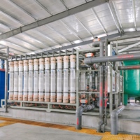 Système d'ultrafiltration industriel 150T haute capacité pour usine de traitement de l'eau, avec pompe PLC et membrane PVDF à fibres creuses, 50000L/heure