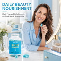 Gommes à la biotine de qualité naturelle pure avec collagène, nutrition pour les cheveux, la peau et les ongles, complément haute puissance