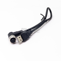 Cable Micro Microusb M12 A USB macho 4 5 Pin 4Pin 12Pin hembra M8 5 p, Cable RS485 A, código de conexión moldeado en ángulo MINI