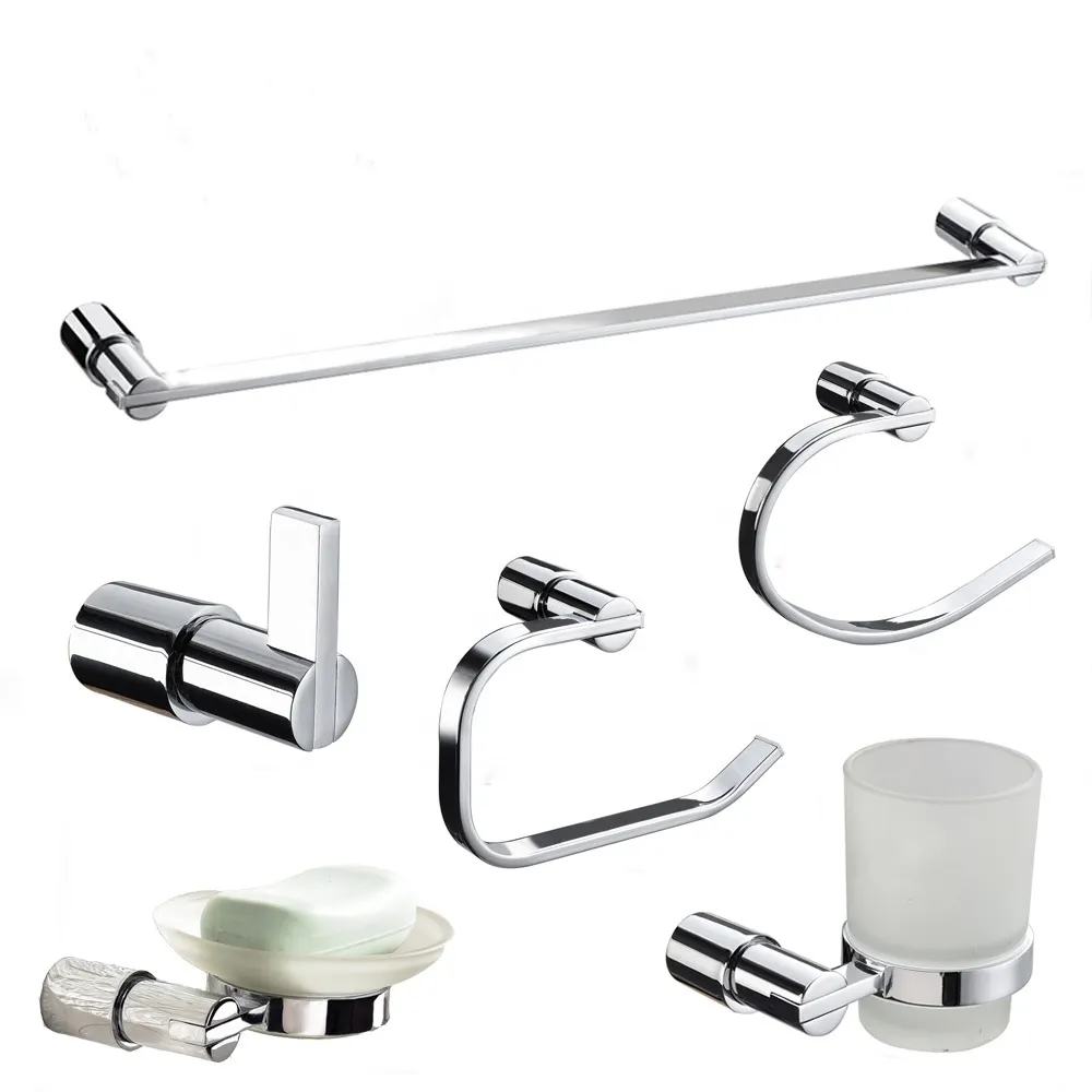 Wenzhou Fabrikant Hoge Kwaliteit Chrome Badkamer Accessoires 6 Stuks Set