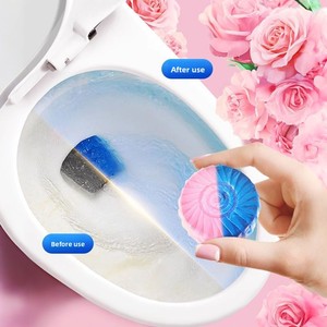 Thuốc tẩy rửa bồn cầu Blue Bubble có tác dụng kép, hương hoa hồng, dạng đặc, khử mùi và khử trùng thần kỳ - Product Image 2