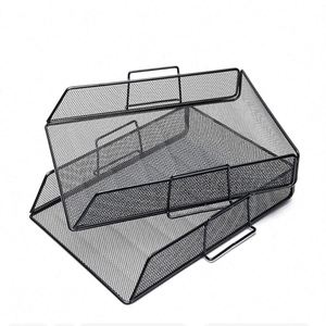 Metal 2pcs Stackable Letter Trays Paper Sorter/Desk <b>File</b> Tray/Desk <b>Organizer</b> - Product Image 5