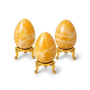 Œuf en cristal de calcite jaune Reiki, œuf en cristal artistique, œuf en cristal énergétique, décoration en cristal, vente en gros d'œufs en cristal, fabricant d'œufs en cristal en Inde - Product Image 1