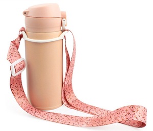 Custom logo Water Bottle Strap Adjuster Sublimation Printed Silicone Buckle Water Bottle Holder Lanyard for Outdoor - Product Image 1