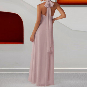 Của phụ nữ cổ điển bóng Gown Wedding phù dâu ăn mặc voan nối với eo thu nhỏ cổ - Product Image 2