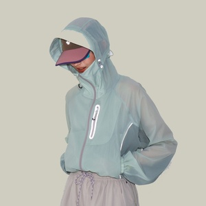 Cool <b>Cycling</b> Sun Hoodie for Women Breathable Anti-UV Jacket with UPF50 Dingin Bahan Jas Anti Matahari Baju Pelindung Matahari - Product Image 3