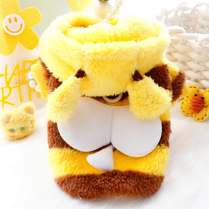 Cute Bee Fleece <b>Dog</b> Hoodie Yellow Autumn Winter Pet Clothes Small <b>Dog</b> Teddy <b>Sweater</b> - Product Image 2