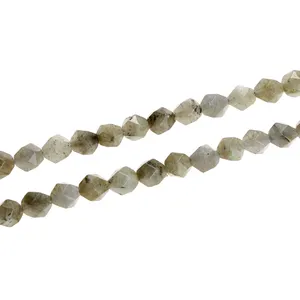 Gemstone Beads Loose 8mm Diamond Cutting Faceted Labradorite Stone Loose Gemstone Beads For Bracelet Necklace Jewelry Making