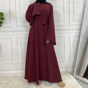 6394# Closed Abaya Muslim Dress Islamic Loose Simple Daily Modest Dresses Pray Clothing - Product Image 4