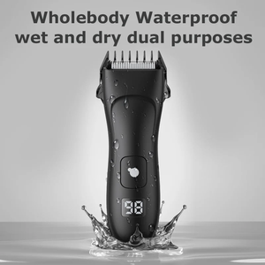 Trimmer Original - Trimmer per <span class=keywords><strong>peli</strong></span> del corpo da uomo, rasoio elettrico per <span class=keywords><strong>peli</strong></span> pubici/<span class=keywords><strong>petto</strong></span>/gambe/bikini, impermeabile, ricaricabile, nero - Product Image 4