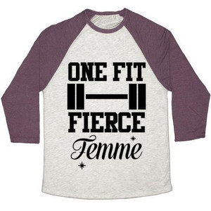 Camiseta de béisbol unisex One Fit Fierce Femme Tri-Blend - Product Image 2