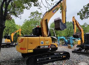 Excavatrice SANY avec moins d'heures de travail Excavatrice sur chenilles SANY 135C Excavatrice d'occasion 13Ton 14t Matériel de construction de taille moyenne à vendre - Product Image 3
