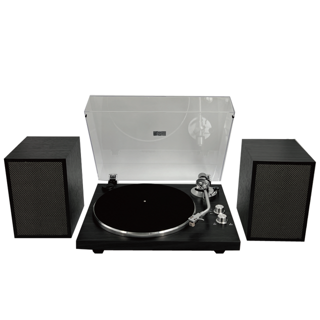 Modern Design Vinyl Record Player Turntable with External Speakers  and Blue Tooth Function