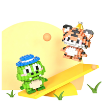Figurines de dessins animés d'animaux scintillants, jouets éducatifs à assembler pour enfants, adaptés aux stands, jouet pour enfants