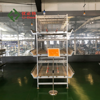 Cage à poulets automatique de type H avec batterie intelligente pour élevage avicole