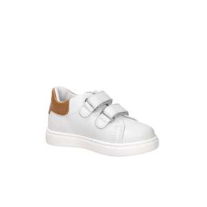 Baskets pour enfants Balducci en cuir blanc avec fermeture Velcro, taille 25 - Product Image 2