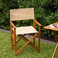 Chaise haute de pêche de plage de maquillage extérieur pliant en bois de toile de loisirs minimaliste avec le dossier