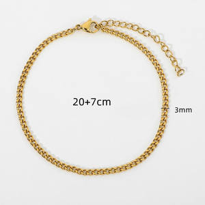 2023 acier inoxydable non terni bijoux imperméables plaqué or 18 carats chevilles <span class=keywords><strong>gourmette</strong></span> Hiphop cubain lien chaîne <span class=keywords><strong>cheville</strong></span> pour femmes - Product Image 5