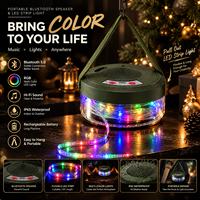 Guirlande lumineuse LED colorée pour le camping - Utilisation en extérieur, lampe de camping suspendue, batterie rechargeable, indice de protection IP65, pour les fêtes, les arbres
