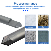 Pcd diamant v mèche de gravure pour pierre granit marbre bluestone cutter cnc routeur outils pcd diamant v bit
