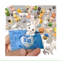 Cajas Misteriosas de Juguetes de Resina y Vinilo PVC de Animales en Miniatura, Regalo de Cumpleaños para Niños, Muñecos de Colección, Modelo de Simulación 1/12