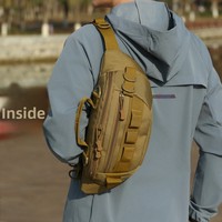 Sac de taille multifonctionnel pour les voyages en plein air, sac à bandoulière décontracté pour le sport, unisexe, imperméable, en polyester, grande capacité, pour la randonnée