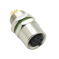 Connecteur circulaire M8 A Code 6 broches arrière fixé prise femelle IP67 connecteur de soudure étanche
