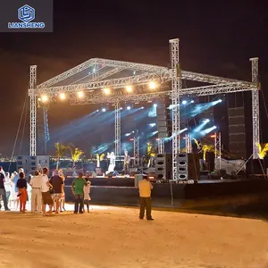 Acara luar ruangan Truss panggung menampilkan aluminium aloi sistem Truss konser Band DJ panggung Platform