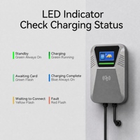 Pengisi Daya EV Portabel Berkualitas Tinggi 7kW Tipe 2 Bersertifikasi CE untuk Acara Luar Ruangan LCD OCPP 2.0 Garansi 24 Bulan