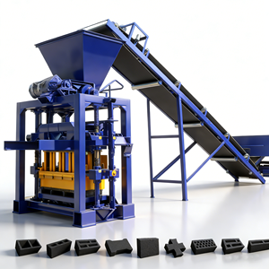 Qt4-35 HongFa Verbundstein-Herstellungsmaschine mit Motor Ziegelproduktionslinie & Austauschbare Form für Verschiedene Formen - Product Image 1