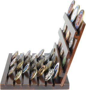 Meydan sikke vitrinin sikke tutucu standı ahşap raf 60-70 sikke tutar - Product Image 5